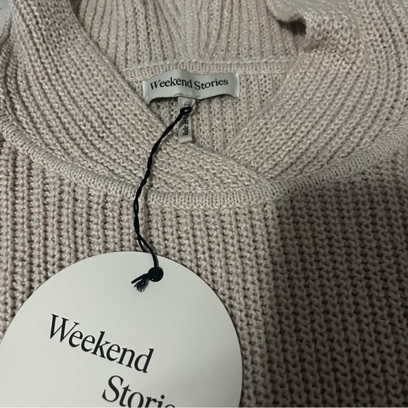 NWT WEEKEND STORIES HILARY KNIT HOODIE IN NATURAL SIZE XXS - Picture 7 of 7